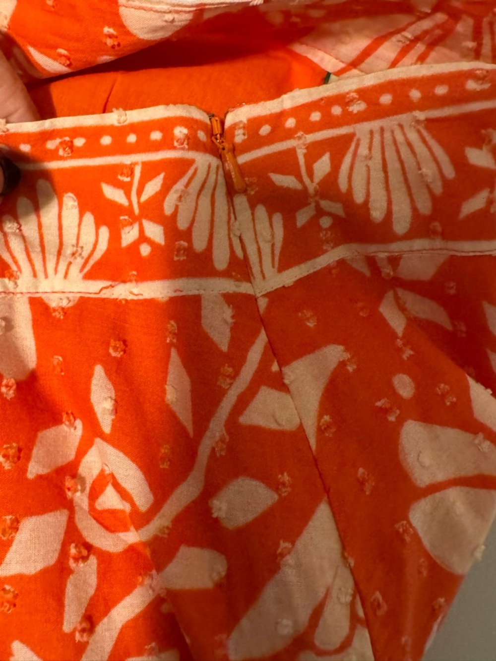 FARM Rio Orange Neon Jungle Tiered Mini Skirt Size Small - Picture 9 of 9